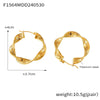 Wholesale Titanium Steel U Shaped Twisted Geometric Earrings With Electroplating For Women