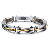 Wholesale Titanium Steel Unisex Bracelet With Geometric Design And Diamond Texture