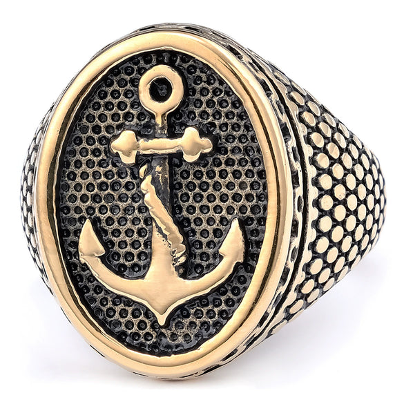 Wholesale Titanium Steel Unisex Retro Personality Polish Ring