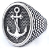 Wholesale Titanium Steel Unisex Retro Personality Polish Ring