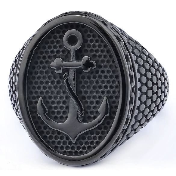 Wholesale Titanium Steel Unisex Retro Personality Polish Ring