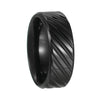 Wholesale Titanium Steel Unisex Ring With Geometric Pattern And Electroplating Treatment