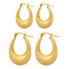 Wholesale 316L Stainless Steel Ushape Electroplated Earrings For Women