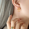 Wholesale Titanium Steel Ushape Geometric Earrings For Women