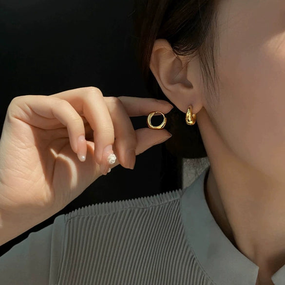 Wholesale Titanium Steel Ushape Light Luxury Women's Earrings With Electroplating