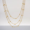 Wholesale Titanium Steel Ushaped Bead Chain Necklace Retro Style Electroplated For Women