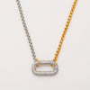Wholesale Titanium Steel Ushaped Drop Pendant Necklace With Box Chain Electroplated In Real Gold