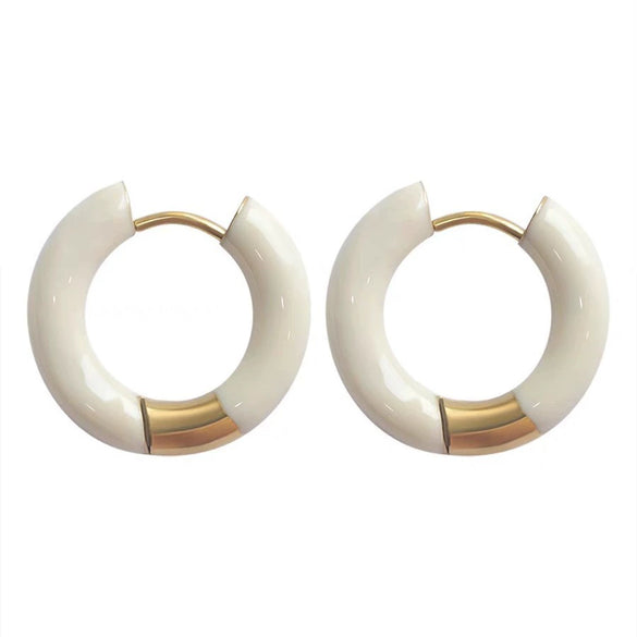Wholesale Titanium Steel Ushaped Electroplated Earrings For Women Retro Style