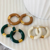 Wholesale Titanium Steel Ushaped Electroplated Earrings For Women Retro Style