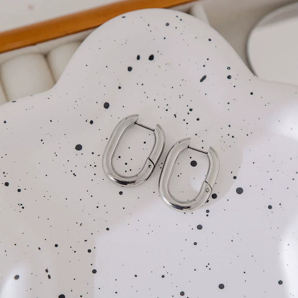 Wholesale Titanium Steel Ushaped Electroplated Earrings Unisex
