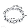 Wholesale Titanium Steel Ushaped Electroplated Unisex Hip Hop Style Bracelet