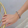 Wholesale Titanium Steel Ushaped Electroplated Unisex Hip Hop Style Bracelet