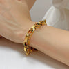 Wholesale Titanium Steel Ushaped Electroplated Unisex Hip Hop Style Bracelet