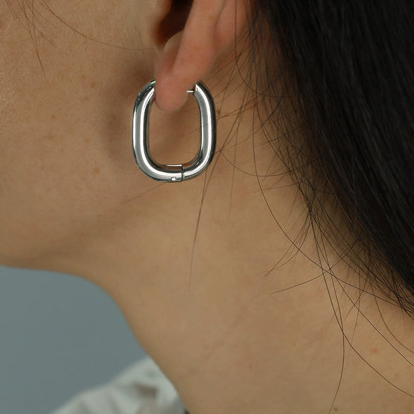 Wholesale 316L Stainless Steel Ushaped Electroplated Women's Light Luxury Earrings