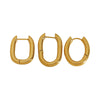 Wholesale 316L Stainless Steel Ushaped Electroplated Women's Light Luxury Earrings