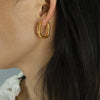 Wholesale 316L Stainless Steel Ushaped Electroplated Women's Light Luxury Earrings