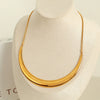 Wholesale 316L Stainless Steel Ushaped Fashion Simple Exquisite Fanshaped Arc Necklace With Electroplating Design For Women