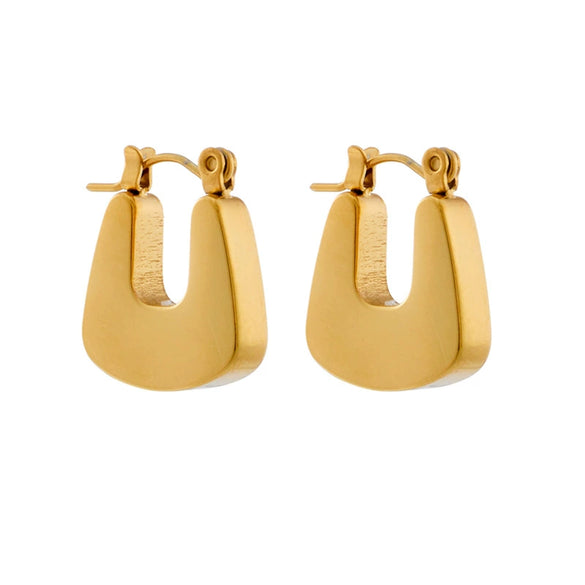 Wholesale Titanium Steel Ushaped Geometric Retro Cold Style Earrings For Women