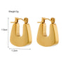 Wholesale Titanium Steel Ushaped Geometric Retro Cold Style Earrings For Women
