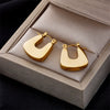 Wholesale Titanium Steel Ushaped Geometric Retro Cold Style Earrings For Women