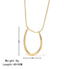 Wholesale Titanium Steel Ushaped Pendant Necklace Electroplated Simple Style Women's Accessory