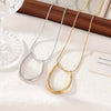 Wholesale Titanium Steel Ushaped Pendant Necklace Electroplated Simple Style Women's Accessory