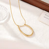 Wholesale Titanium Steel Ushaped Pendant Necklace Electroplated Simple Style Women's Accessory