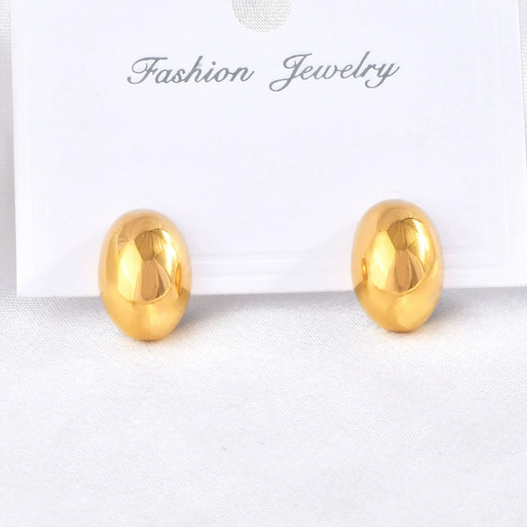 Wholesale Titanium Steel Water Drop Earrings With Geometric And Cartoon Character Patterns Electroplated
