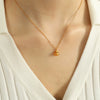 Wholesale 316L Stainless Steel Water Drop Pendant Necklace For Women Fashion Ol Style With Electroplating