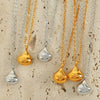 Wholesale 316L Stainless Steel Water Drop Pendant Necklace For Women Fashion Ol Style With Electroplating