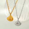 Wholesale 316L Stainless Steel Water Drop Pendant Necklace For Women Fashion Ol Style With Electroplating