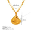 Wholesale 316L Stainless Steel Water Drop Pendant Necklace For Women Fashion Ol Style With Electroplating