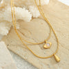 Wholesale Titanium Steel Water Drop Pendant Necklace Geometric Style Electroplated For Women