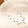 Wholesale Titanium Steel Women's Butterfly Hollow Necklace With Electroplating