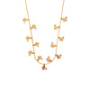 Wholesale Titanium Steel Women's Butterfly Hollow Necklace With Electroplating