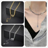 Wholesale Titanium Steel Women's Cold Style Geometric Letter B Gold Inlaid Clavicle Chain