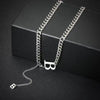 Wholesale Titanium Steel Women's Cold Style Geometric Letter B Gold Inlaid Clavicle Chain