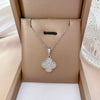 Wholesale Titanium Steel Women's Diamond Flower Ochain Necklace With Geometric Pattern And Cartoon Style