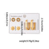 Wholesale Titanium Steel Women's Earrings Set Creative Geometric Simple Roman Circle Flower Electroplated