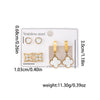 Wholesale Titanium Steel Women's Earrings Set With Heart Shape And Four Leaf Flower Pattern Electroplated