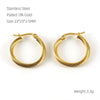 Wholesale Titanium Steel Women's Earrings With Geometric Spiral Pattern And Electroplating Treatment