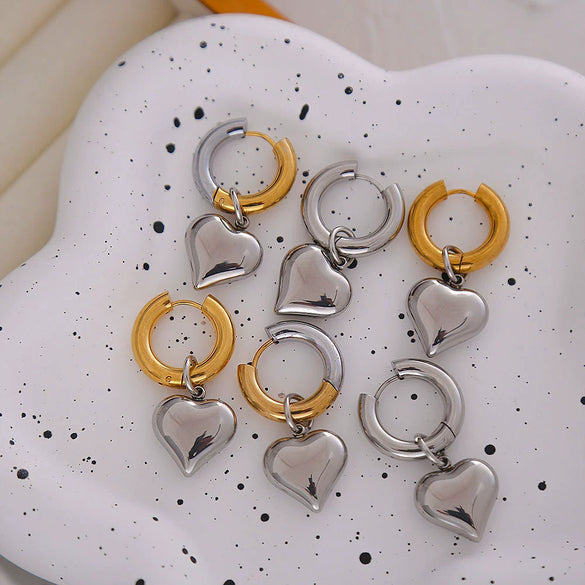 Wholesale Titanium Steel Women's Exaggerated Ushaped Electroplated Detachable Earrings