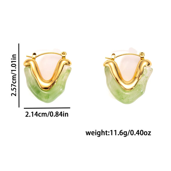 Wholesale Titanium Steel Women's Fashion Ol Minimalist Ushaped Electroplated Earrings