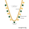 Wholesale 316L Stainless Steel Women's Fashion Personality Fivepointed Star Geometric Electroplated Necklace Jewelry