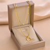 Wholesale Titanium Steel Women's Geometric Clavicle Chain Necklace With Electroplating Design
