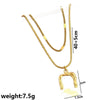 Wholesale Titanium Steel Women's Geometric Clavicle Chain Necklace With Electroplating Design