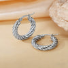Wholesale Titanium Steel Women's Geometric Earrings Fashion Elegant Stereo Highend Polish Style