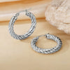 Wholesale Titanium Steel Women's Geometric Earrings Fashion Elegant Stereo Highend Polish Style