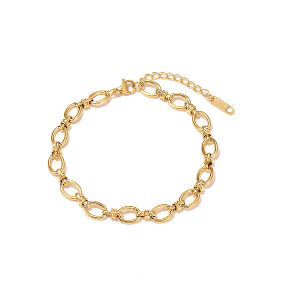 Wholesale Titanium Steel Women's Geometric Handwoven Electroplated Nonfading Bracelet