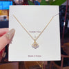 Wholesale Titanium Steel Women's Geometric Patterned Gold Ball Necklace With Electroplating And Snake Bone Chain